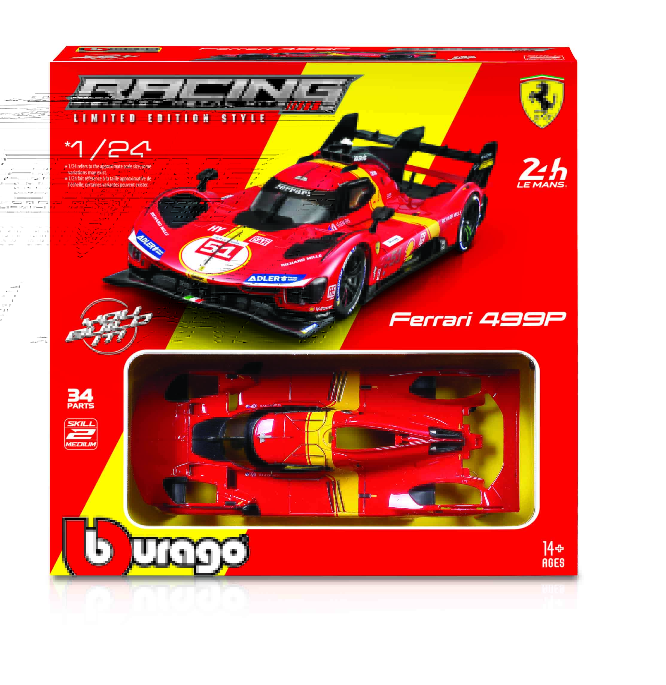 1:24 Racing Montar Kit Ferrari 499 LMH (2023)
